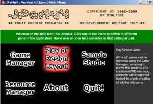 Main Menu of JPeMu v4