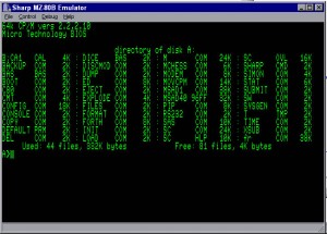 MZ80B CP/M demonstration screenshot