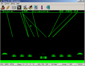 MZ80B Game Screenshot - Missile Command