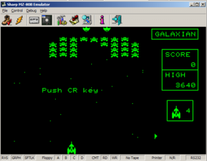 MZ80B Game Screenshot - Galaxian